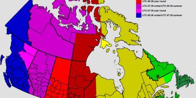 Peta Kanada masa zon