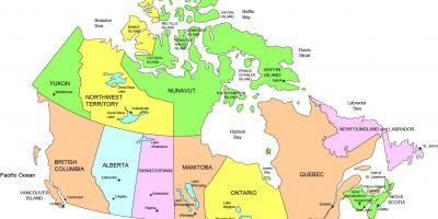 Peta Kanada menunjukkan syarikat